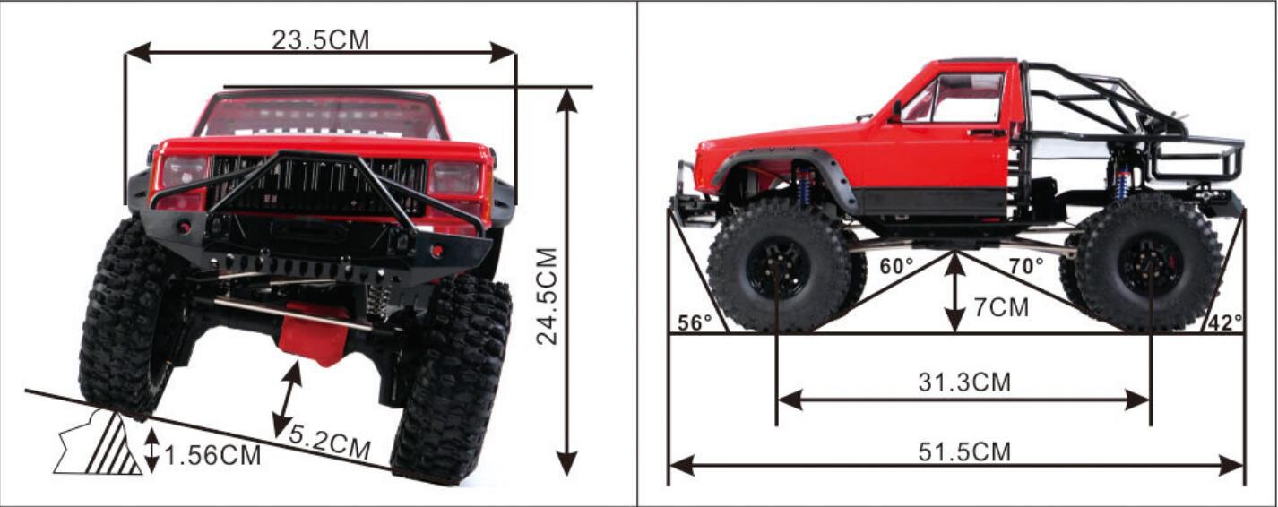 Axing RC Crawler, Cherokee Roc - Running Gear Box avis et prix