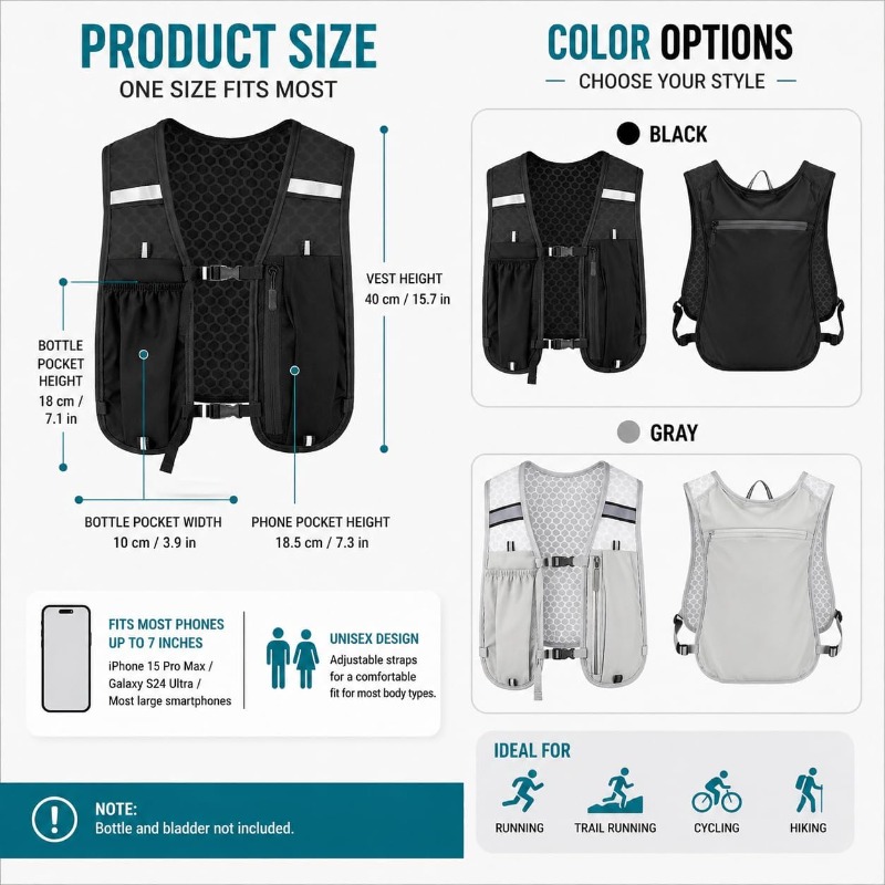 Gilet réfléchissant léger pour - Running Gear Marathon avis et prix